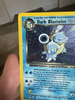 Pokemon TCG Dark Blastoise 3/82 Team Rocket Holo Rare Eng 1999 SWIRL!! 🌀 - Image 3