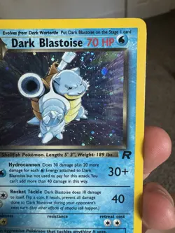 Pokemon TCG Dark Blastoise 3/82 Team Rocket Holo Rare Eng 1999 SWIRL!! 🌀 - Image 4