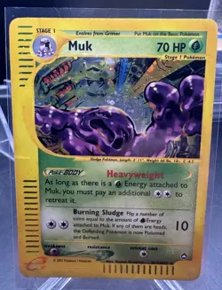 Pokemon TCG Muk Aquapolis H17/H32 Holo E Reader Vintage WOTC MP - Image 1