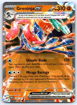 Greninja ex 106/167 Double Rare TWM Twilight Masquerade Pokemon Holo NM - Image 1
