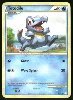 Pokemon Tcg Totodile #86 Pokemon HeartGold & SoulSilver LP - Image 1