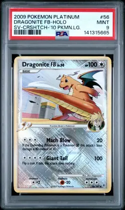 PSA 9 DRAGONITE FB-HOLO #56 2009 POKEMON LG PLATINUM SUPREME VICTORS CROSS HATCH - Image 1