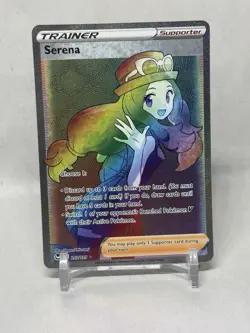 Pokemon TCG Serena 207/195 Sword & Shield Silver Tempest Holo Rainbow Rare NM - Image 1