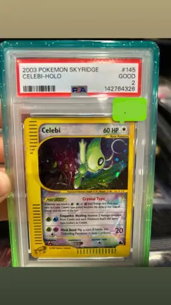 2003 Pokemon Skyridge Celebi 145/144 Holo Secret Rare PSA 2 - Image 1