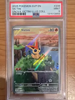 2025 POKEMON SVP EN Victini #208 PSA 9 - Image 1