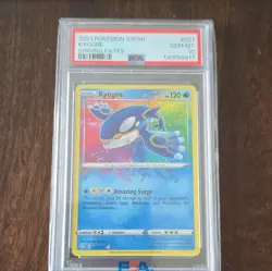 Pokemon Shining Fates Kyogre 021/072 Amazing Rare Holo EN 2021 PSA 10 - Image 1