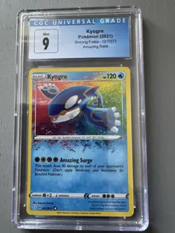CGC 9 Kyogre Pokemon card (2021) Shining Fates Holo 021/072 Amazing Rare PSA - Image 1