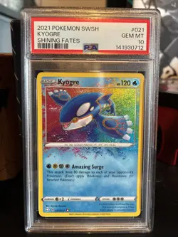 PSA 10 Kyogre 021/072 Shining Fates Amazing Rare Holo Pokemon TCG GEM MINT - Image 1
