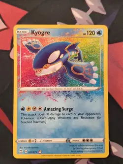Pokemon TCG Kyogre Shining Fates Set 021/072 Amazing Holo Rare Holo 2021 - Image 4