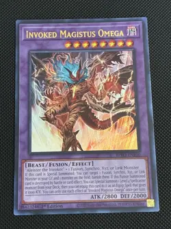 Yugioh! - Invoked Magistus Omega BPRO-EN100 Burst Protocol Ultra Rare 1st Ed. NM - Image 1