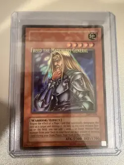 SUPER RARE!! Yugioh Printing Error!!Freed the Matchless General LOD-016 - Image 1