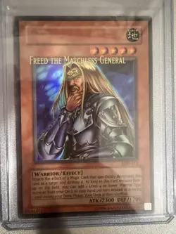 SUPER RARE!! Yugioh Printing Error!!Freed the Matchless General LOD-016 - Image 2