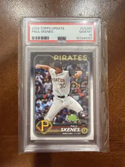 2024 Topps Update Series Paul Skenes Rookie Debut #US288 RC PSA 10 GEM MINT - Image 1