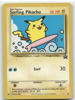 2001 Wizards Surfing Pikachu Black Star Promo #28 - Image 1