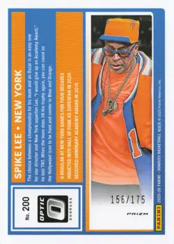 2025-26 Panini Donruss Optic Orange Prizm #200 Spike Lee 156/175 - Image 2