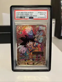 PSA 10 Son Goku (Mini) : DA Regional Serial Top Prize 0680/1500 FB04-012 - Image 1