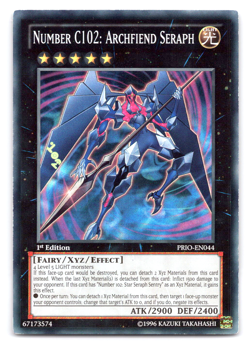 LP Number C102: Archfiend Seraph - PRIO-EN044 - Super Rare 1st Edition Yugioh - Image 1