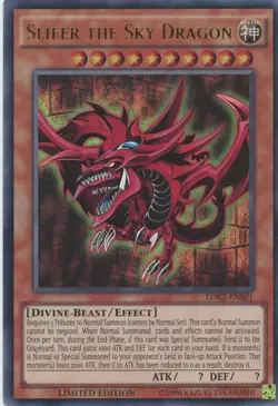 Yugioh Slifer The Sky Dragon LDK2-ENS01 Ultra Rare NM - Image 1