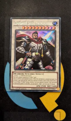 L26D-ENX42 Commander Souza, Swordmaster Secret Rare 1st Ed YuGiOh - Image 1
