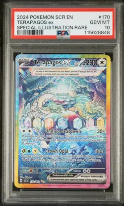 Pokemon TCG Terapagos EX 170/142 Stellar Crown Special Illustration Rare PSA 10 - Image 1