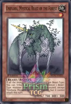 1st Ed Uniflora, Mystical Beast of the Forest REDU-EN031 Yugioh - Image 1