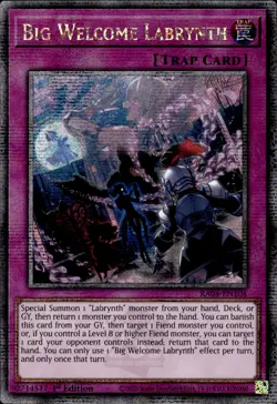 Big Welcome Labrynth - Quarter Century Secret Rare 1st Ed. RA04-EN104 - YuGiOh - Image 1