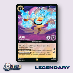 Genie Wonderful Trickster 61/204 Legendary Azurite Sea LP Aladdin Disney Lorcana - Image 1