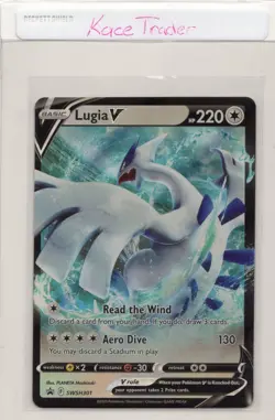 2023 Pokemon Crown Zenith Lugia V SWSH301 Black Star Promo Holo Ultra Rare - Image 1