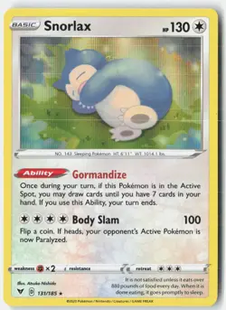 Snorlax 131/185 Holo Rare Vivid Voltage Pokemon Near Mint - Image 1