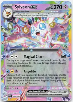 Pokemon TCG Sylveon ex SV08: Surging Sparks Double Rare 086/191 Holo - Image 1