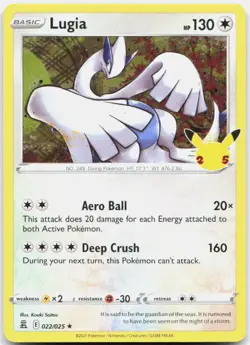 Pokemon TCG Lugia Celebrations Holo Rare 022/025 Holo - Image 1
