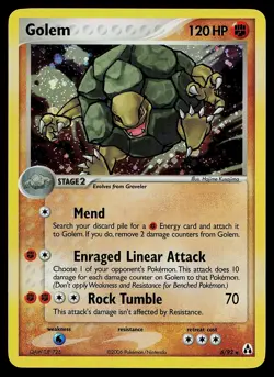 Pokemon Card - Golem Legend Maker 6/92 Holo Rare - Image 1