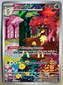 Sawsbuck NM IR 166/162 SV05: Temporal Forces Pokemon TCG Holo - Image 1