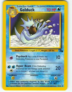 Golduck - 4th Print 1999-2000 -35/62 Fossil Set - Pokemon TCG - Image 1