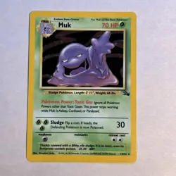 Pokemon TCG - Muk 13/62 - Holo Rare Fossil WOTC 1999 - LP/EX - Image 1