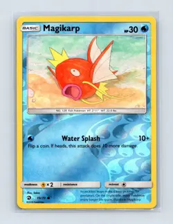 Magikarp 19/70 Common Dragon Majesty Pokemon Reverse Holo Lightly Played - Image 1