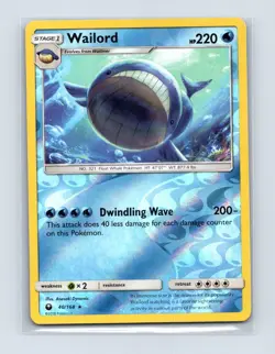 Wailord 40/168 Rare Celestial Storm Pokemon Reverse Holo Lightly Played - Image 1