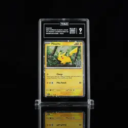 Pokemon TCG: Pikachu 025/165 - 151 Holiday Calendar Snowflake Stamp - TAG 9 MINT - Image 1