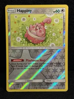 Pokemon Cards Happiny 161/214 Reverse Holo Unbroken Bonds Uncommon Lp - Image 1