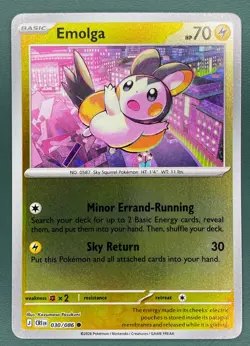Emolga 30/86 - Reverse Holo - Chaos Rising- Pokemon Cards - English NM - Image 1