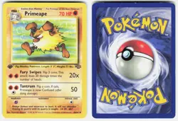Primeape 43/64 Uncommon Jungle Pokemon 1st Edition Moderately Played - Image 1