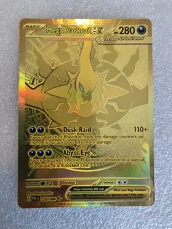 Mega Darkrai EX 120/084 Hyper Rare Gold Full Art Holo Pokemon TCG English 2026 - Image 1