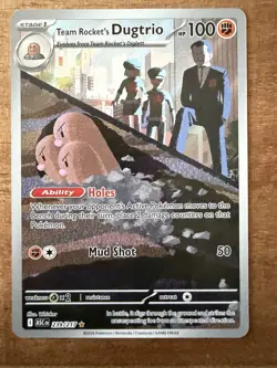 Team Rocket's Dugtrio 239/217 Sv: 151 Full Art Holo Rare Ascended Heroes Mint - Image 1