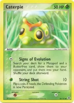 Caterpie 56/112 FireRed & LeafGreen Common Moderate Play Pokemon DNA GAMES - Image 1
