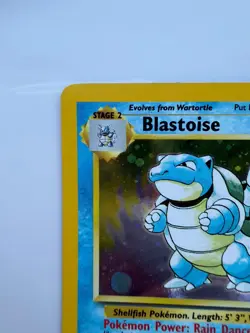 Blastoise 2/130 Base Set 2 Holo WoTC Vintage Pokemon Mark On Back - Image 5
