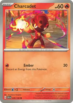 Charcadet #039/198 Sv01 Scarlet & Violet Base Set Reverse Holo Pokemon TCG NM - Image 1