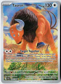 Tauros 096/086 - Holo Illustration Rare Chaos Rising Pokemon NM A - Image 1