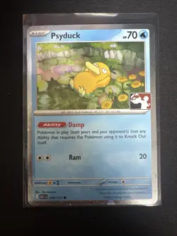 Psyduck 039/217 Prize Pack Series 9 Pokemon TCG League Play Stamped Cosmos NM - Image 3