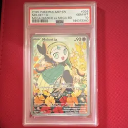Meloetta 026 Mega Evolution Promo Holo EN PSA 10 - Image 1