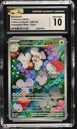 2023 POKEMON PAL EN-PALDEA EVOLVED ILLUSTRATION RARE #226 MAUSHOLD CGC 10 - Image 1